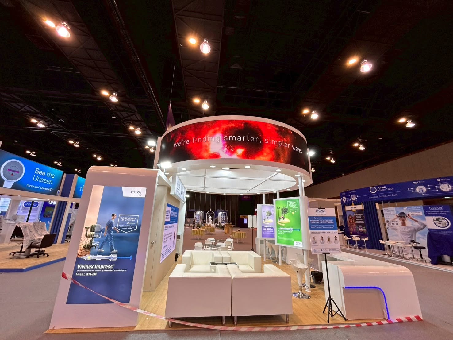 HOYA exhibition booth from the event floor
